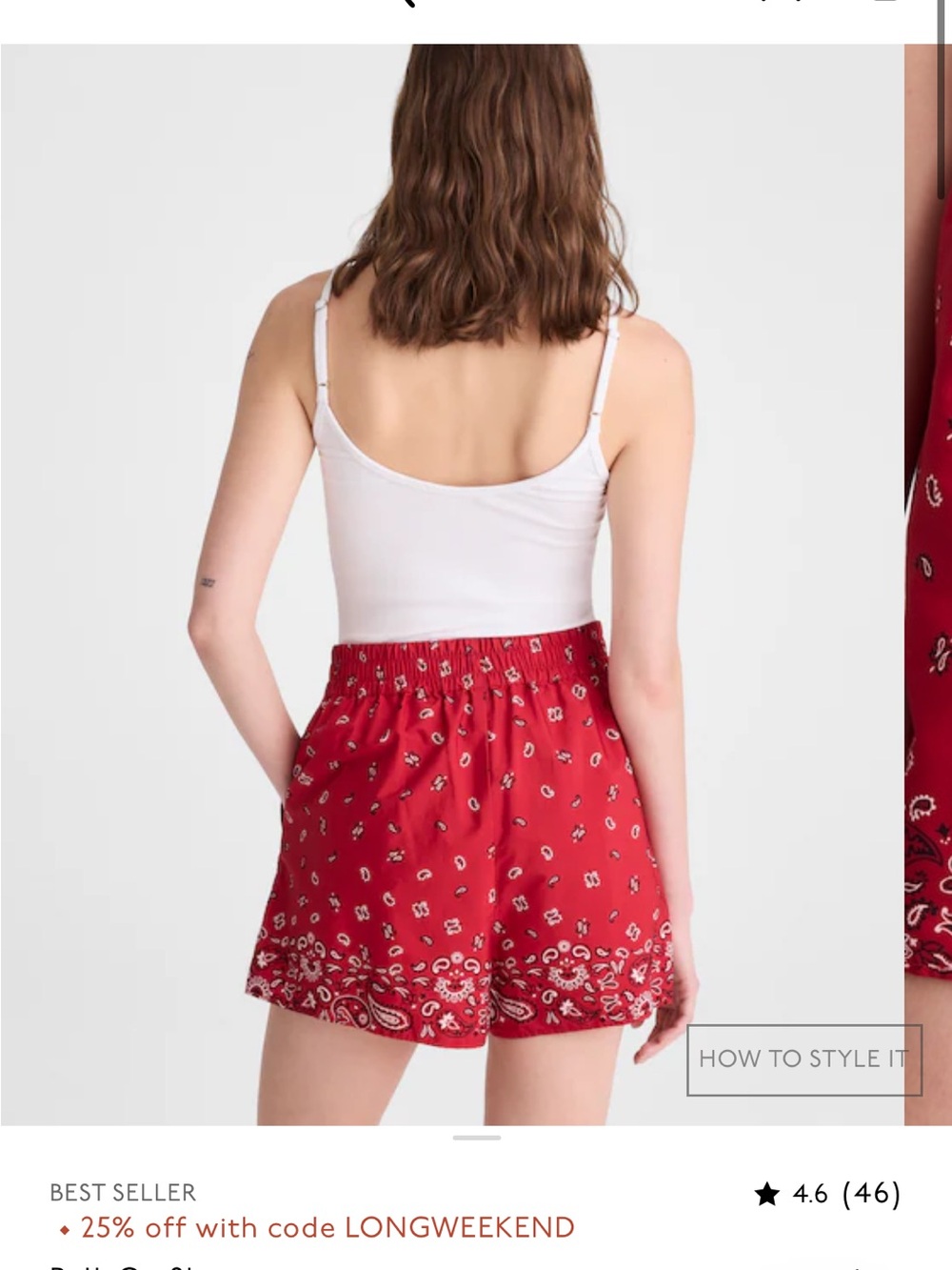 Maxwell Red Paisley Shorts - Picture 2 of 5
